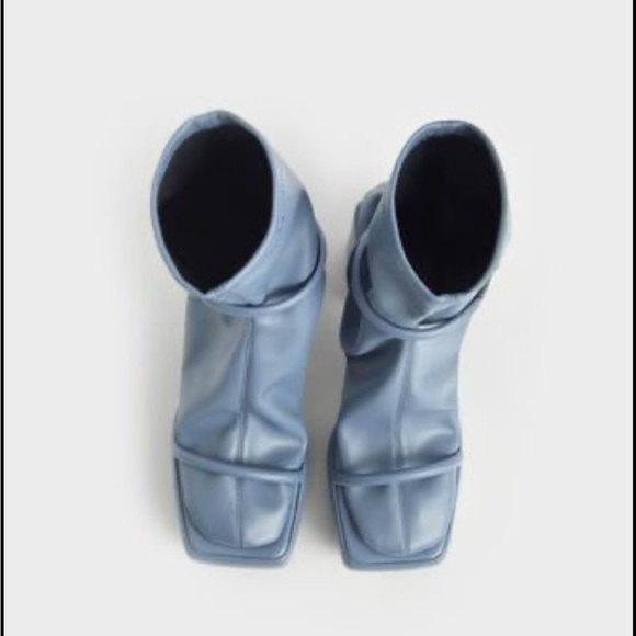 Lucile Platform Calf Boots - Blue EU 37/ US 7 - Picture 10 of 10